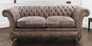 chesterfield sofa 2 lugares em couro envelhecido chesterfield sofa 2 lugares