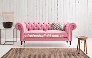sofá chesterfield 2 lugares veludo